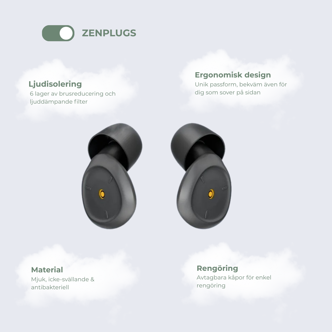 Zenplugs™- Dämpa snarkningarna, sov tillsammans hela natten